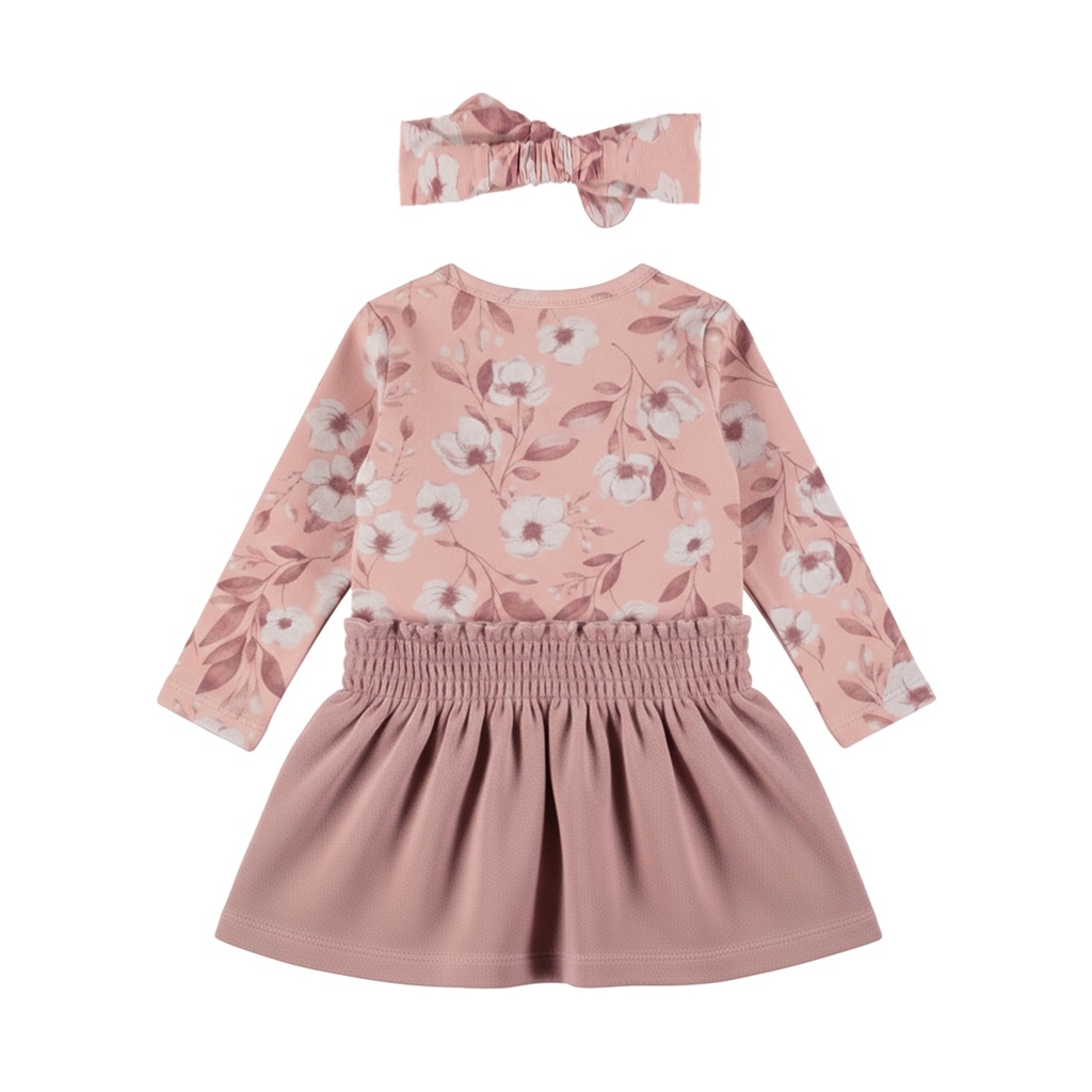 Dirkje | Jurk met Haarband Girls Blossom Breeze Misty Rose