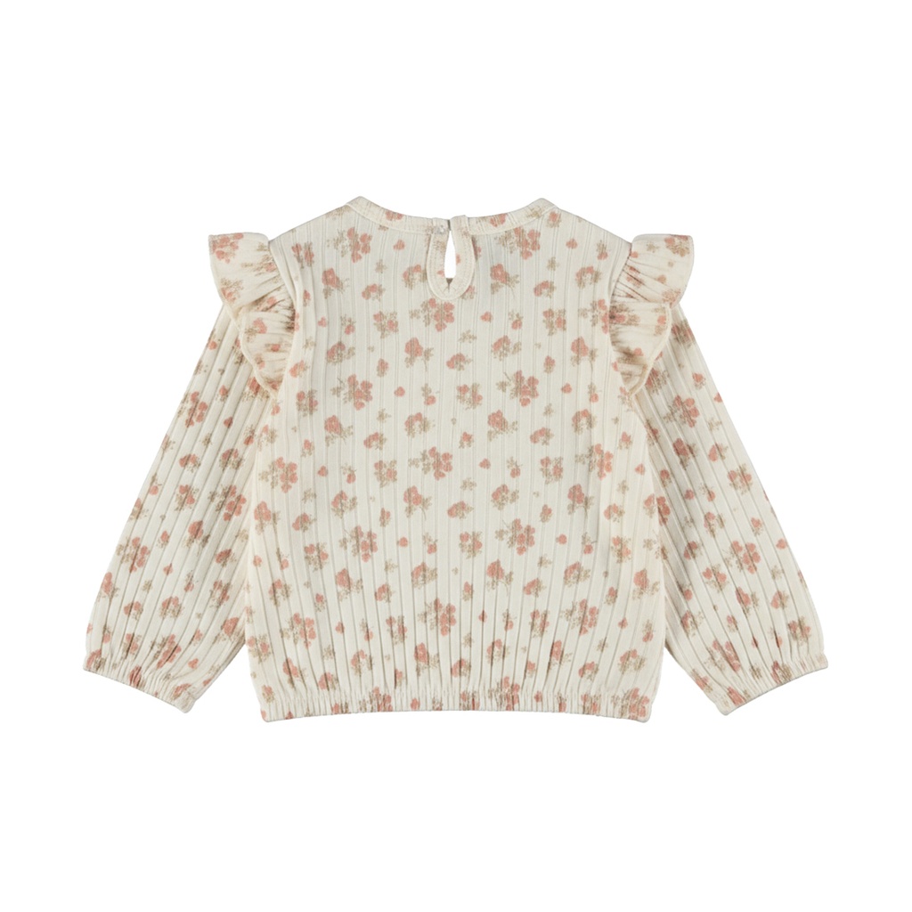 Dirkje | T-shirt Girls Rosy Dots Longsleeve Antique White