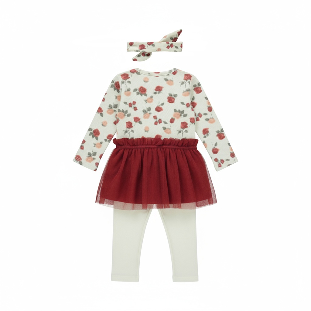 Dirkje | Outfit Girls Amour & Love Paws Antique White 3-delig