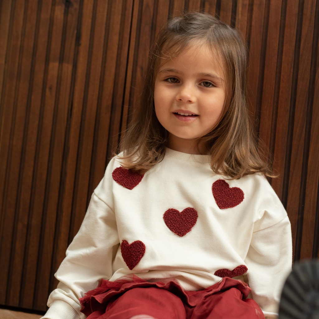Dirkje | Sweater Girls Amour & Love Paws Antique White