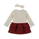 Dirkje | Jurk met Haarband Girls Amour & Love Paws Antique White