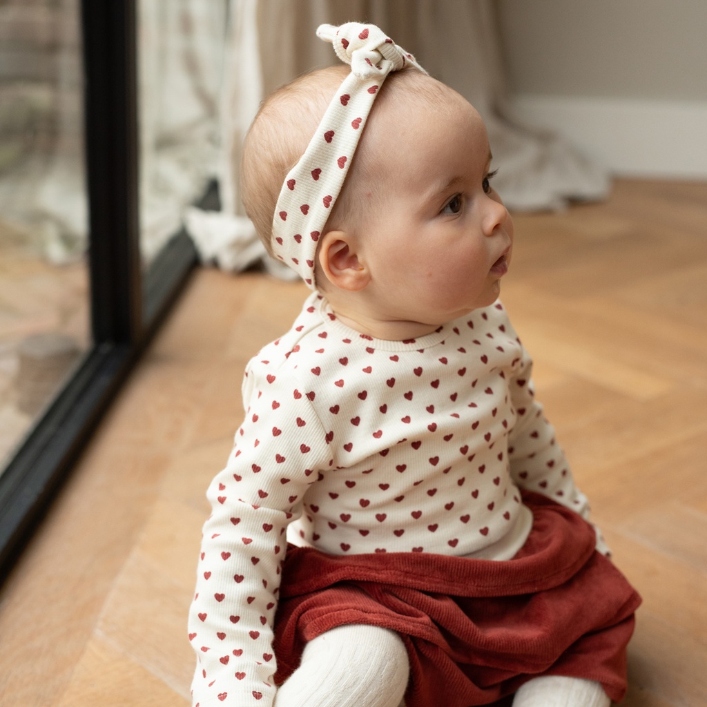 Dirkje | Jurk met Haarband Girls Amour & Love Paws Antique White