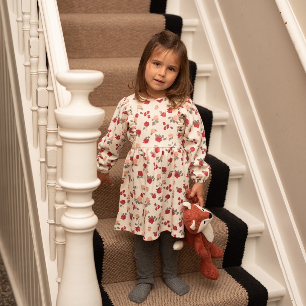 Dirkje | Jurk Girls Amour & Love Paws Antique White
