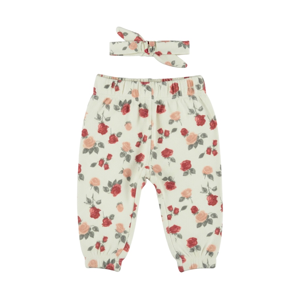 Dirkje | Broek met Haarband Girls Amour & Love Paws Antique White