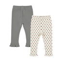 Dirkje | Legging Girls Amour & Love Paws Mid. Grey Melee 2-pack
