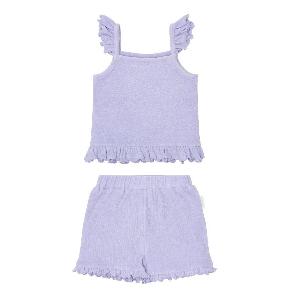 Little Dutch | Outfit Girls T-shirt/Short Dreamy Purple 2-delig