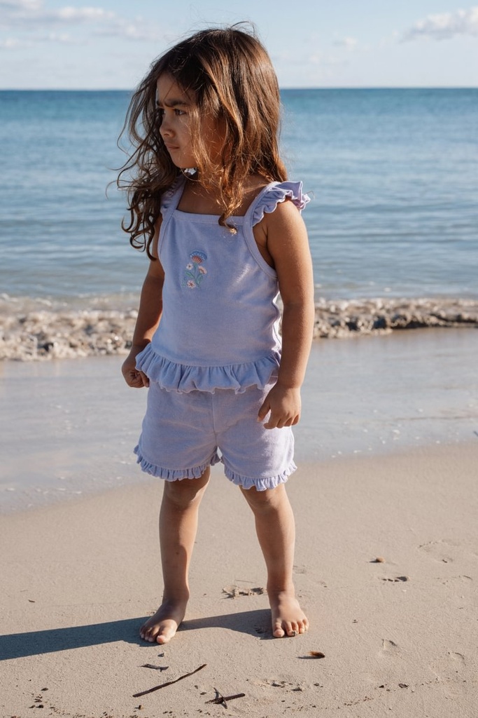 Little Dutch | Outfit Girls T-shirt/Short Dreamy Purple 2-delig