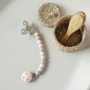 Nattou | Fopspeenketting Silicone Kralensnoer Roze Stippen