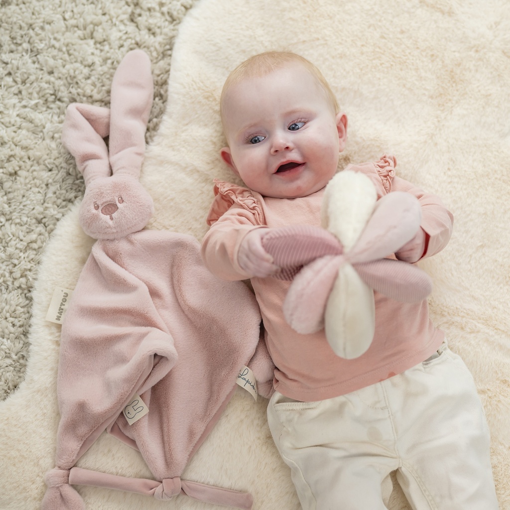 Nattou | Knuffeldoek/Doudou Poederroze