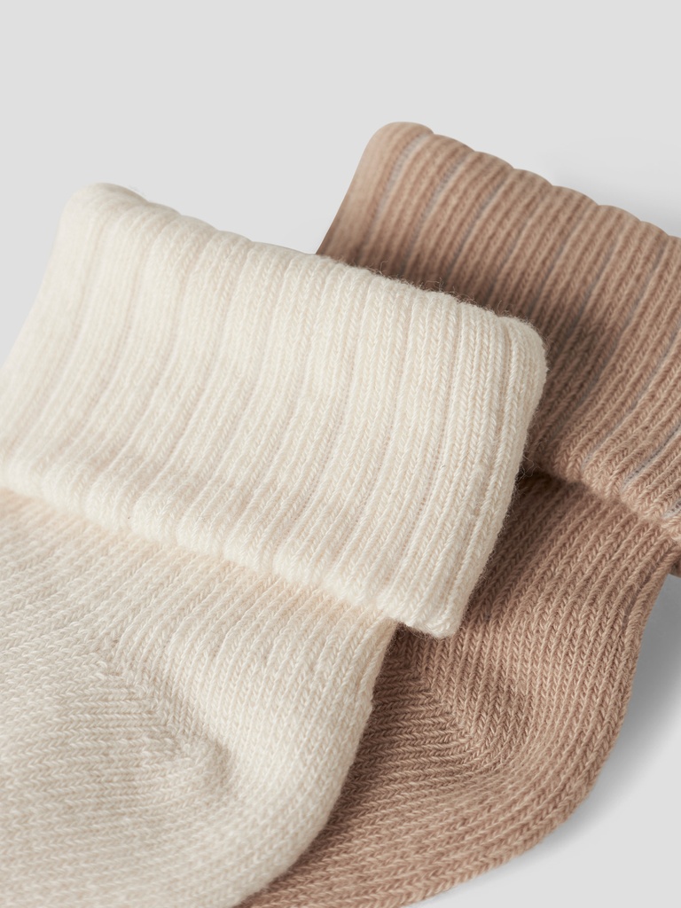 Name It | Kousen Uni Nugat Antique White/Sesame 2-pack