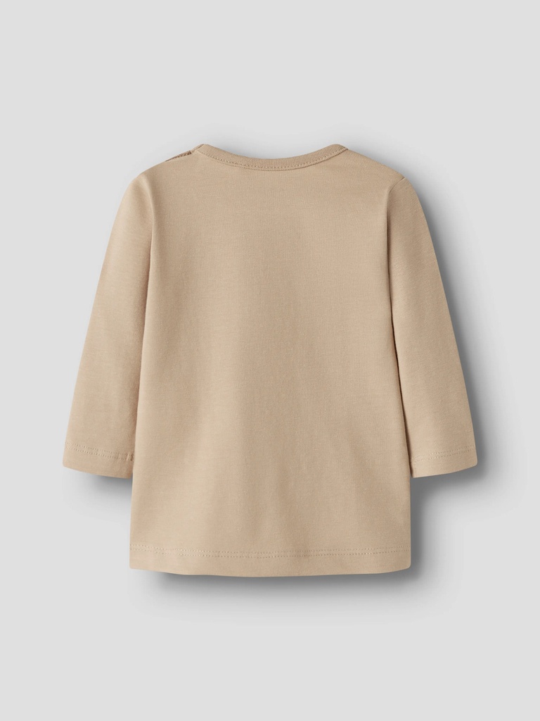Name It | T-shirt Uni Obbi Longsleeve Sesame