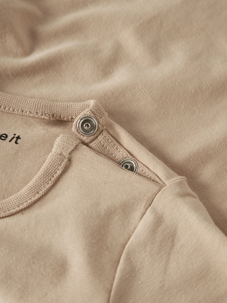 Name It | T-shirt Uni Obbi Longsleeve Sesame