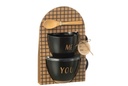 J-Line | Giftset Koffietas 2 Tassen Keramiek Zwart