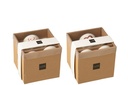 J-Line | Giftset Koffietas/Bord Hart Porseleni Wit/Rood Assortiment 16,5x16x10,2cm 2-delig 