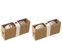 J-Line | Giftset Kom Harten Porselein Wit/Rood Assortiment 2-pack