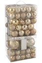 J-Line | Kerstbal Plastiek Beige/Ecru Doos 80 Stuks