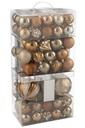 J-Line | Kerstbal Plastiek Bruin Doos 80 Stuks
