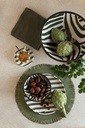 J-Line | Placemat Rond Groen/Ecru  Ø38cm