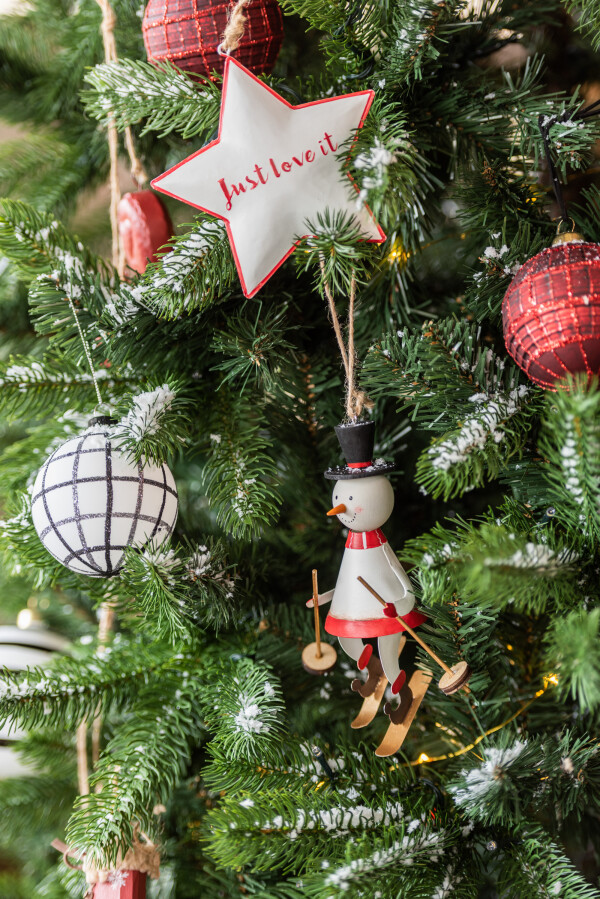 J-Line | Hangfiguur Kerstman/Rendier/Sneeuwman Metaal Assortiment 6x11x21cm