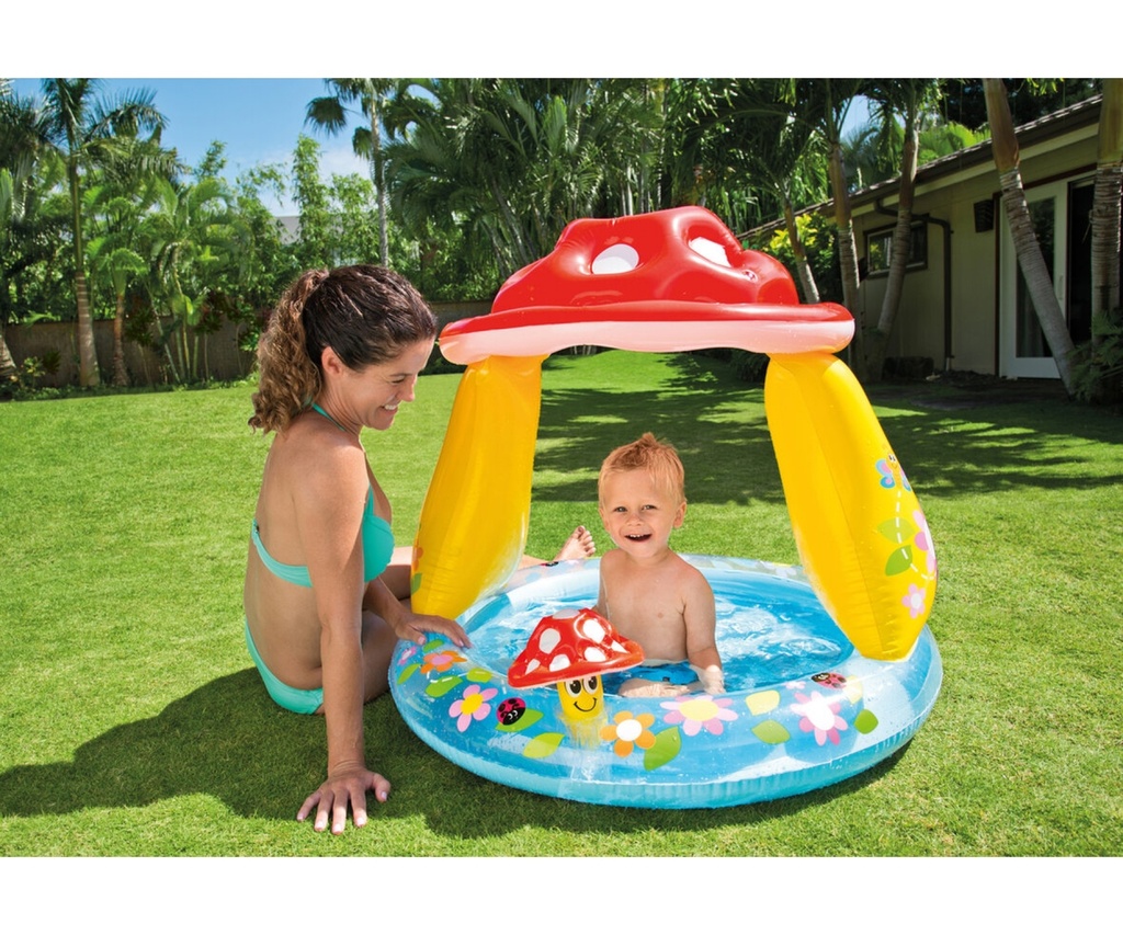 Intex | Zwembad Mushroom Baby Pool Rond/Paddenstoel Overdekt 45 liter 1-3Y 102x89cm
