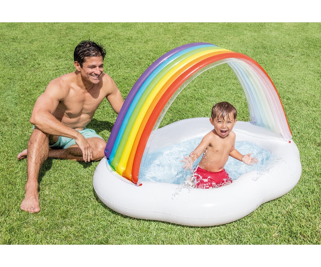 Intex | Zwembad Regenboogwolk Babyzwembad Overdekt 142X119X84cm