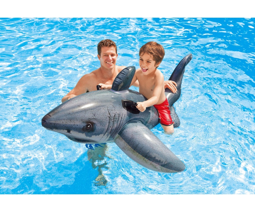 Intex | Zwemspeelgoed Grote Witte Haai Ride-On 173X107cm