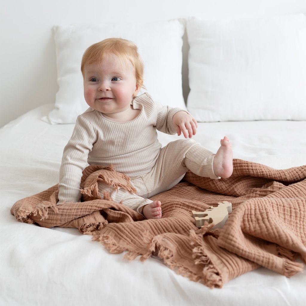 Bemini | Deken Double Swaddle 0.5TOG Moka Bruin 80x100cm