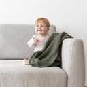 Bemini | Deken Knitted Khaki Groen 80x100cm