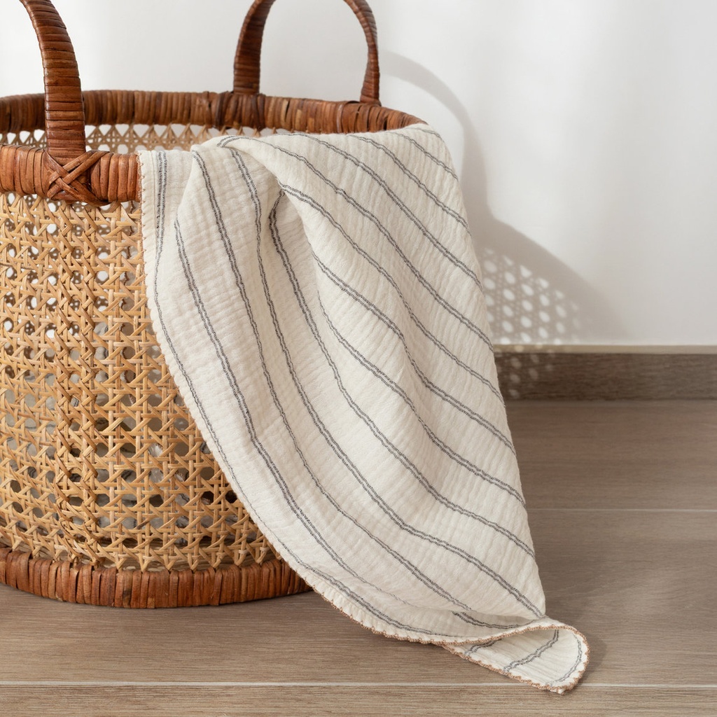 Bemini | Deken Swaddle 0.5TOG Stripes Grege 80x100cm