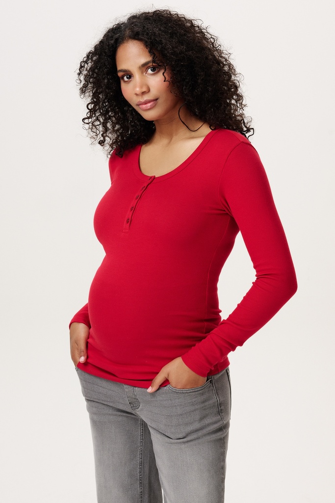 Noppies Maternity | T-shirt Longsleeve Nursing Jester Red