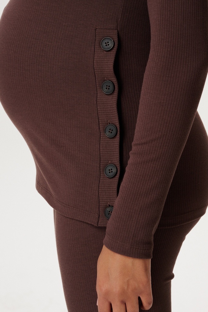 Noppies Maternity | T-shirt Longsleeve Brown