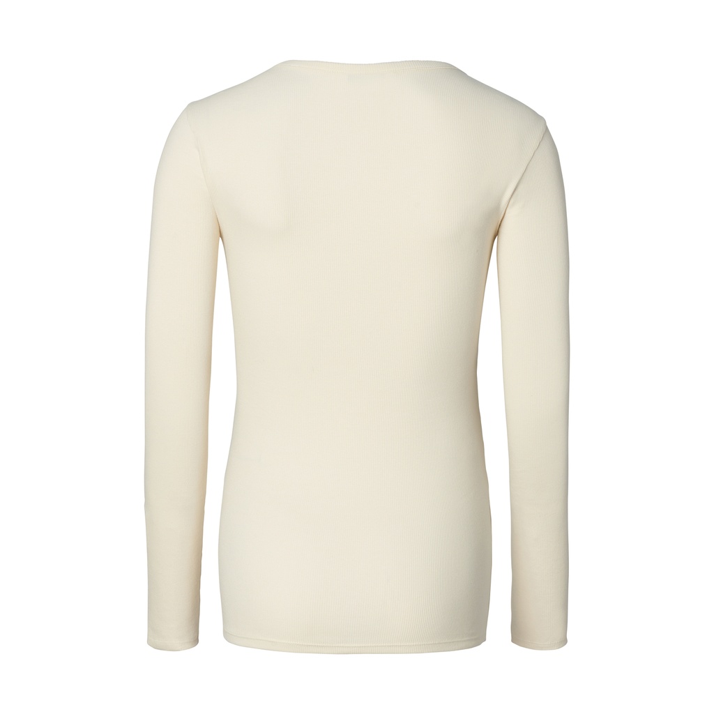 Noppies Maternity | T-shirt Longsleeve Nursing Bone White