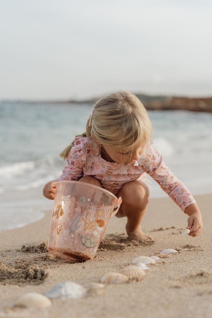 STRANDSPEELGOED, Strandemmer, Ocean Dreams pink, roze, all over zeedierenprint, kunststof, 2023