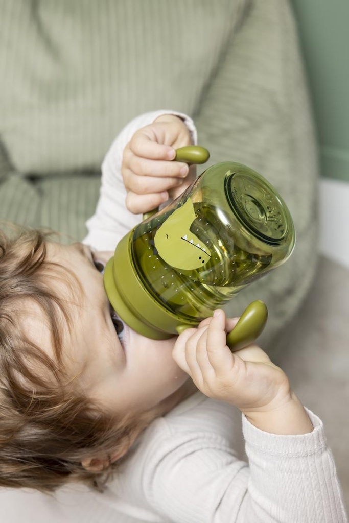 Trixie | Drinkbeker 360° met Handvaten Mr. Dino Groen