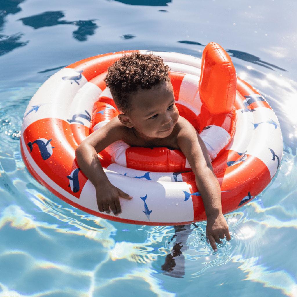 Swim Essentials | Zwemband Ocean Stripes Oranje 0-1Y