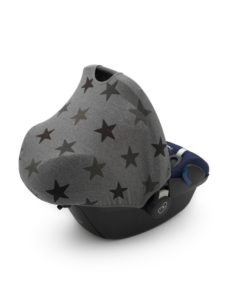 Dooky | Zonnekap vr Autostoel Gr 0+ Grey Stars Hoody Grijs/Grijs