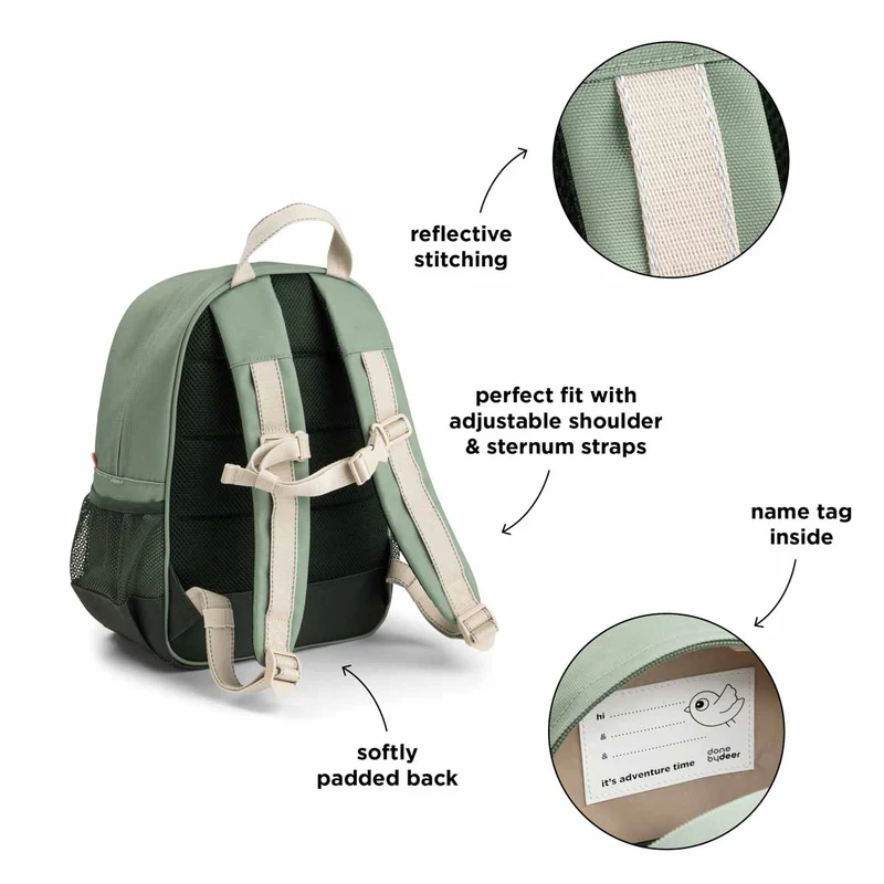 Done by Deer | Rugzak Tiny Trails Junior Backpack Green/Groen 