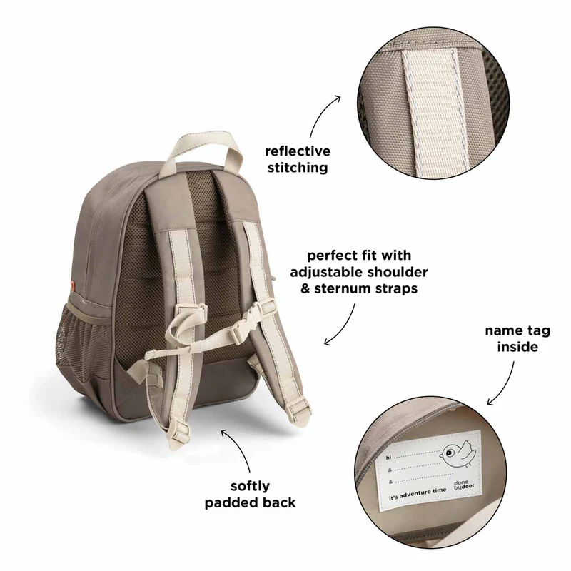 Done by Deer | Rugzak Tiny Trails Junior Backpack Sand/Zand 25,5x15x35cm