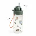 Done by deer | Drinkbeker Tiny Trails Straw Bottle Green/Groen 350ml