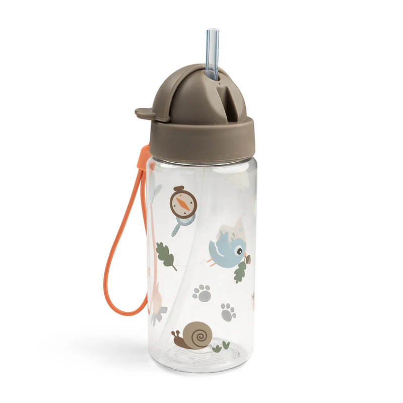 Done by deer | Drinkfles Tiny Trails Straw Bottle Sand/Zand 350ml