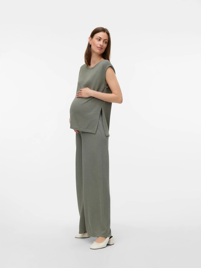 Mamalicious | Broek Sabine Wide Agave Green
