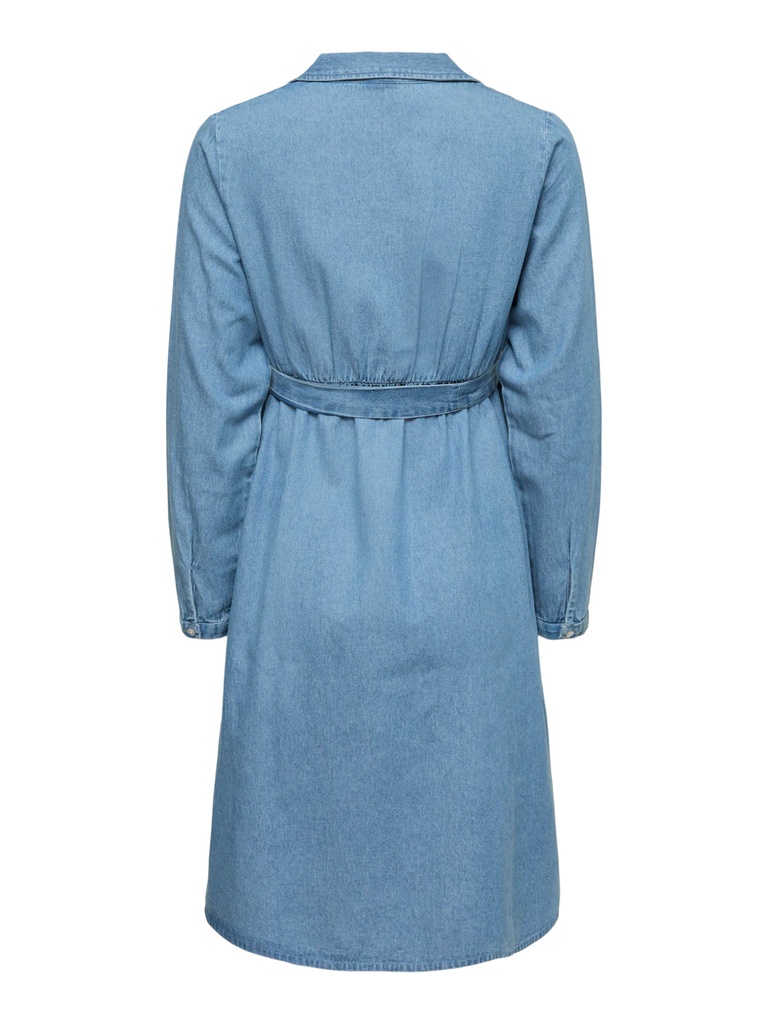Mamalicious | Jurk Valetta Longsleeve Denim Medium Blue
