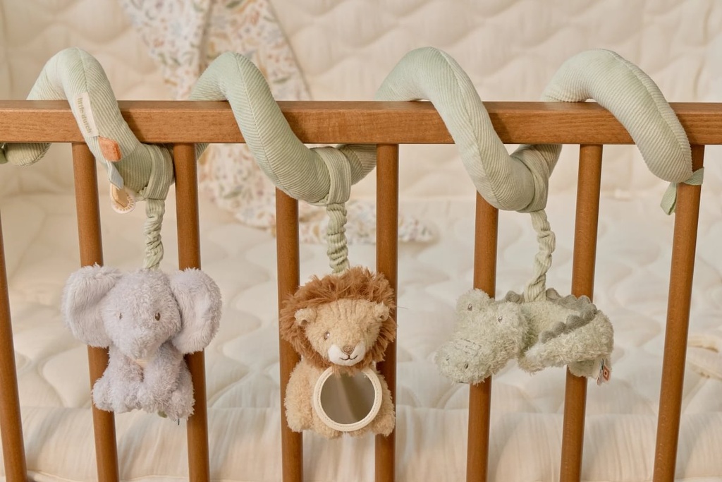 Little Dutch | Activiteitenspiraal Safari Friends Groen Textiel GRS