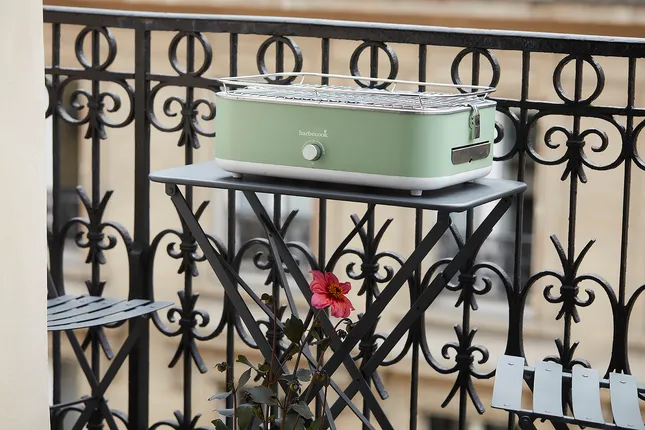 Barbecook | Barbecue E-Carlo Tafelmodel Elektrisch RVS Rooster 42,5x33x16,5cm/1,5m Snoer vr 4 Personen Groen