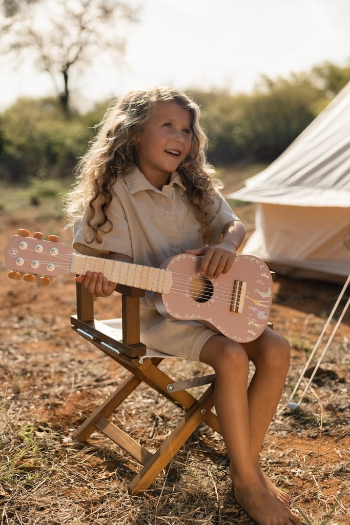 Little Dutch | Muziekinstrument Gitaar Safari Friends Roze Hout FSC
