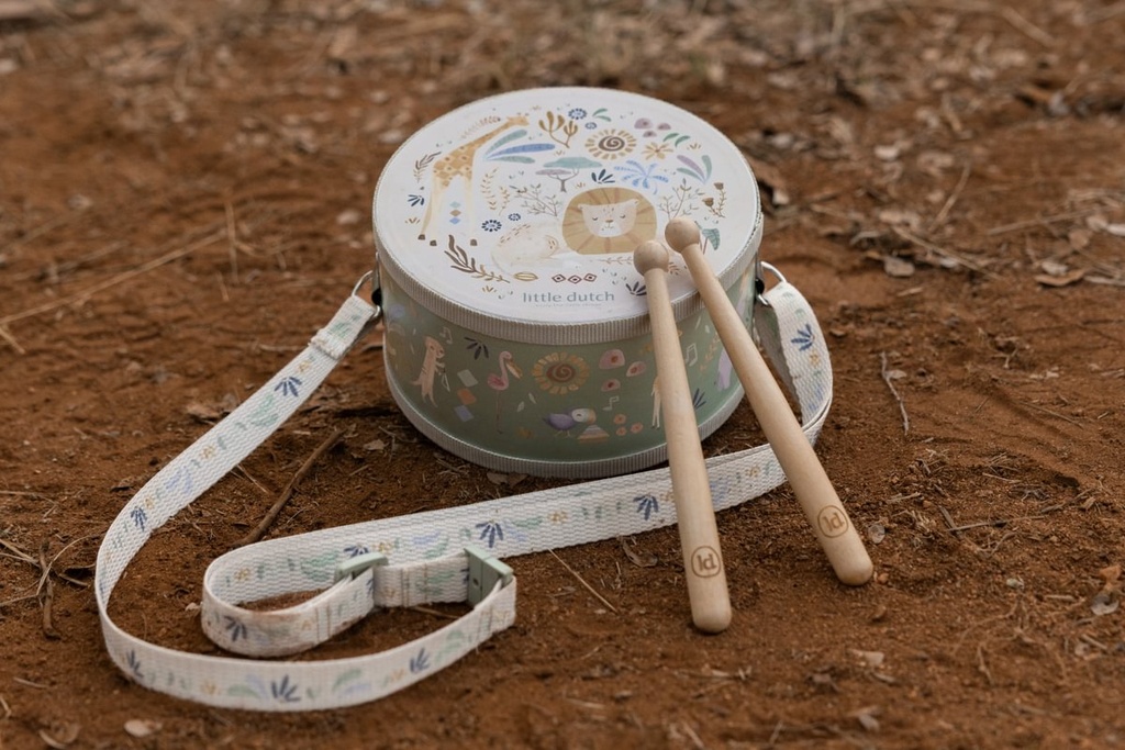 Little Dutch | Muziekinstrument Trommel Safari Friends FSC