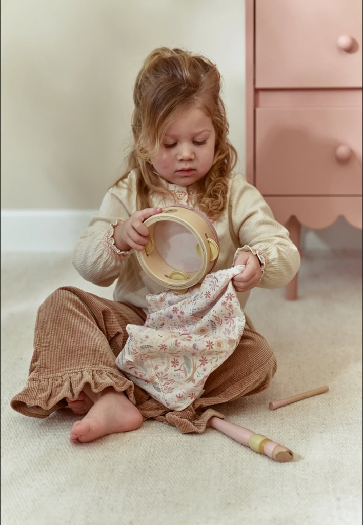 Little Dutch | Muziekinstrument Muziekset Safari Friends Roze FSC 6-delig