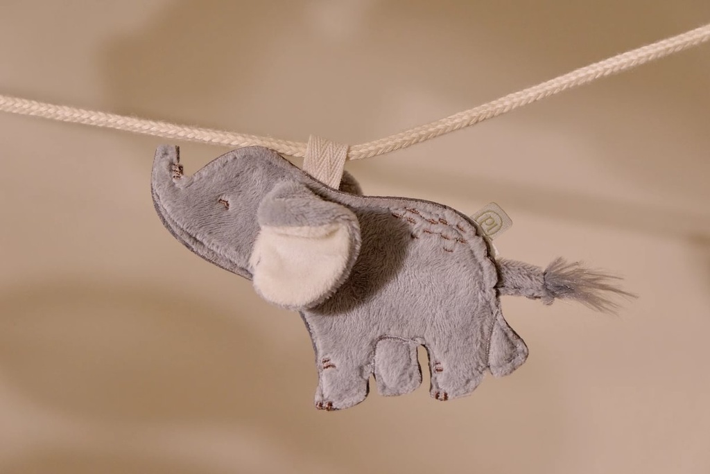Little Dutch | Vlaggenlijn Textiel Figuur Safari Friends Olifant Grijs