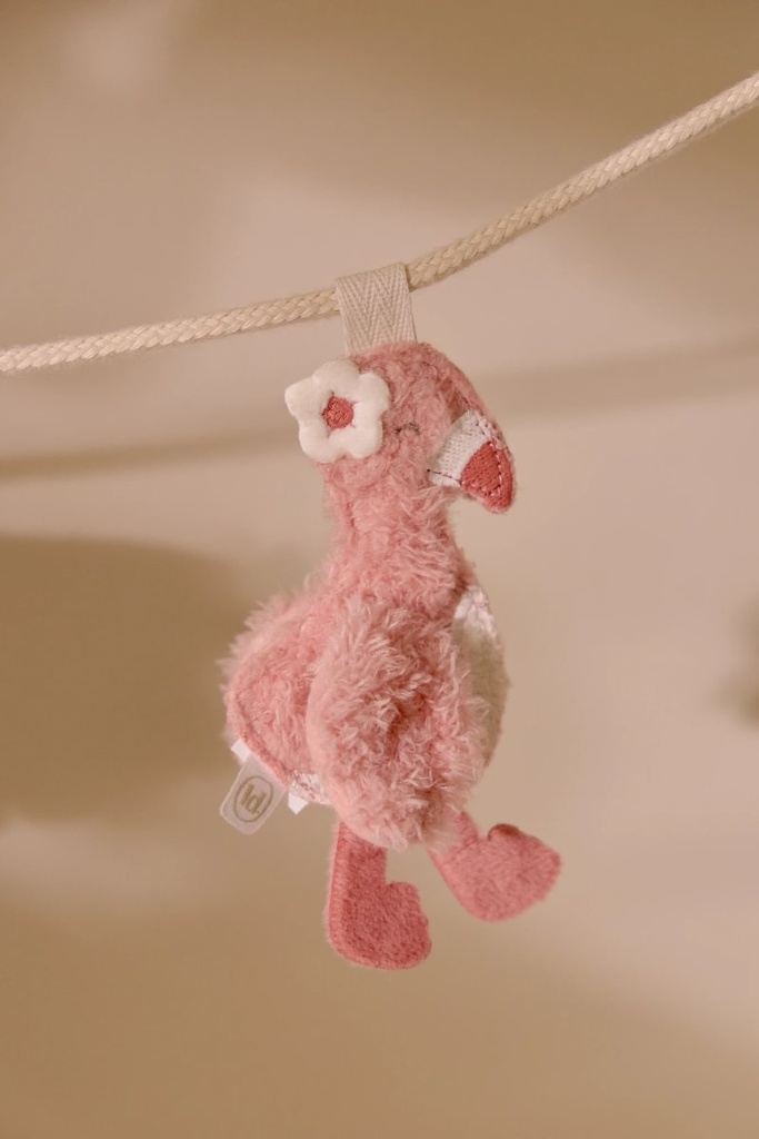 Little Dutch | Vlaggenlijn Textiel Figuur Safari Friends  Flamingo Roze