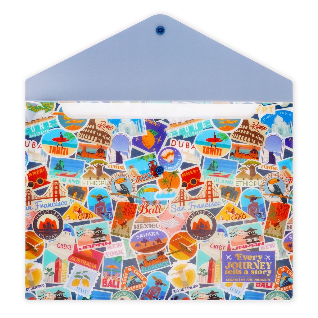 Legami | Map Travel Stickers Fold & Order